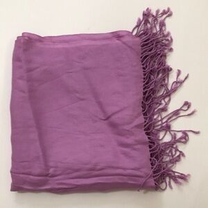 New pink/ light purple shawl with tassels.